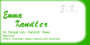 emma kandler business card